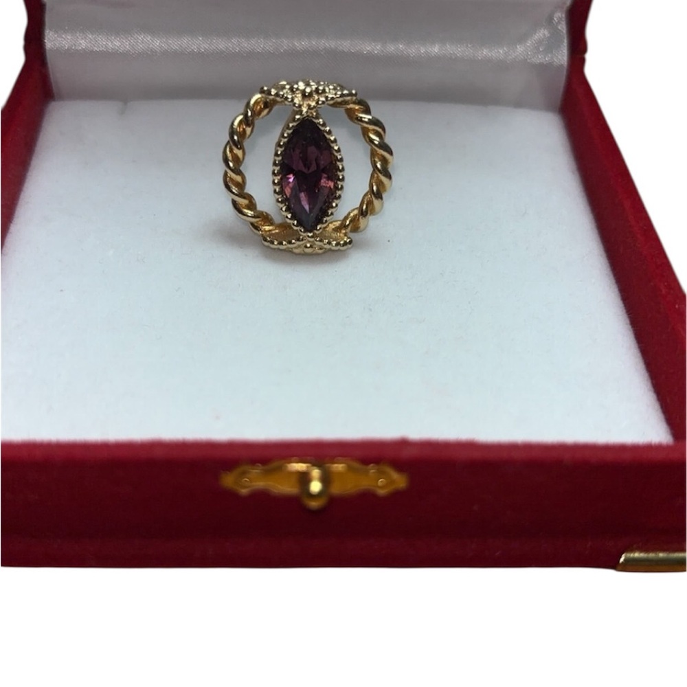 Elegant Gold & Purple Vintage Cuff Link